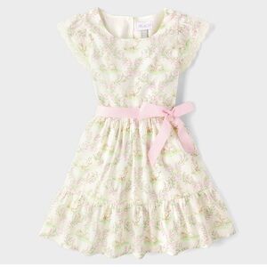 The Children's Place Girls Bunny Ruffle Dress - White